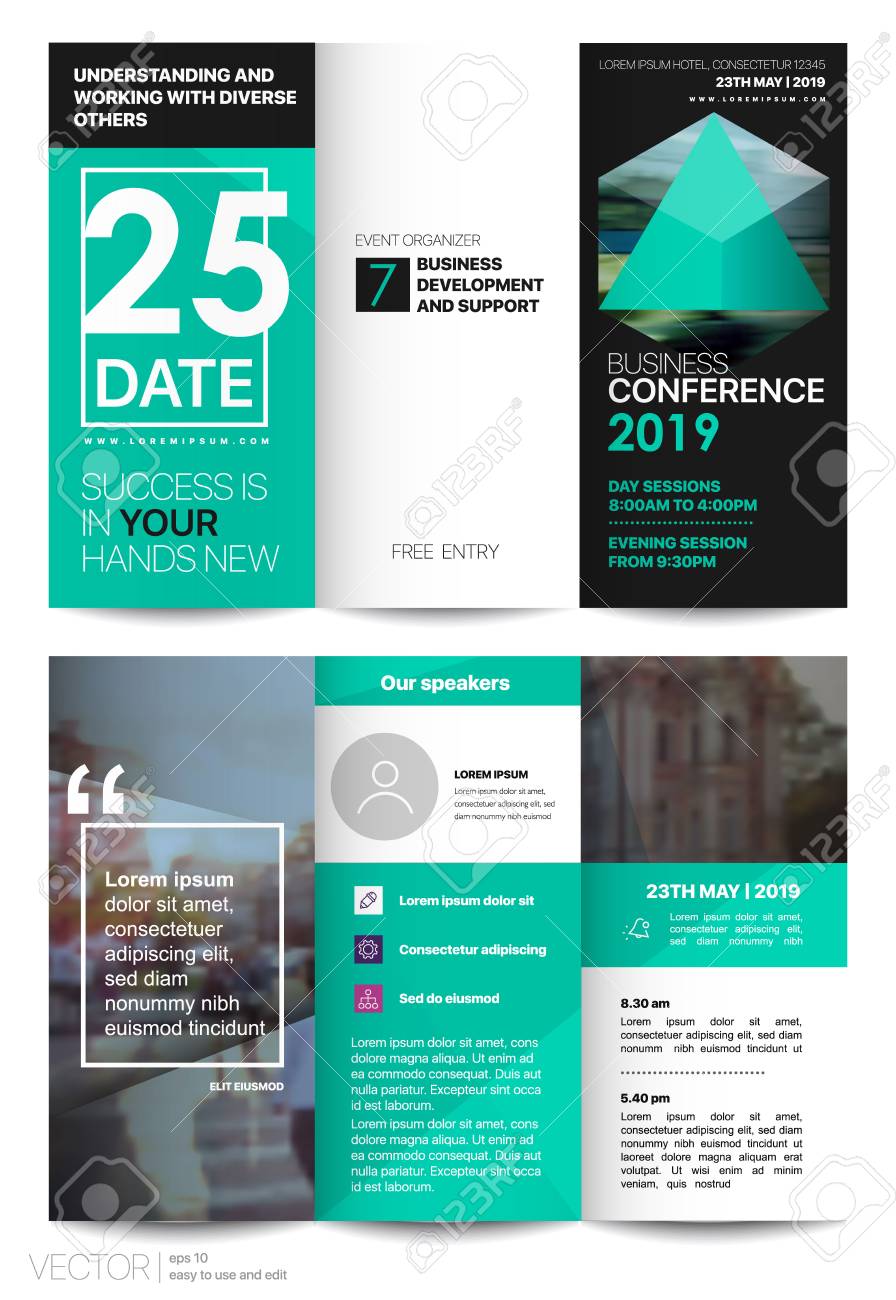 Tri Fold Business Brochure Template from previews.123rf.com