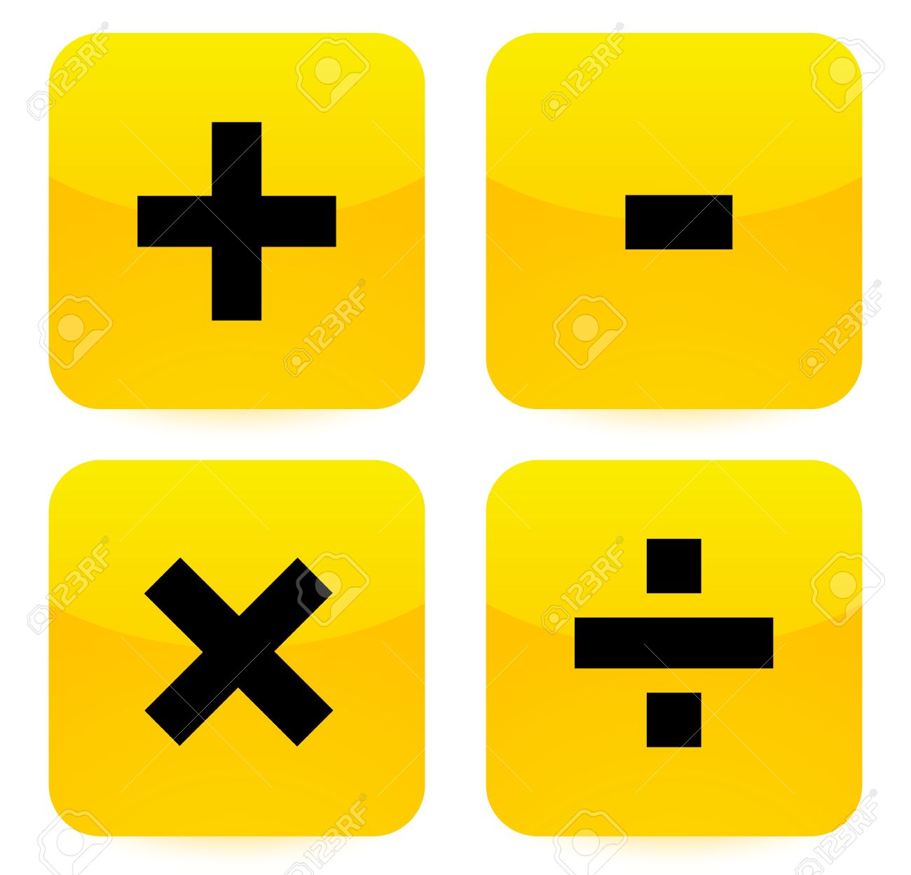 bright vivid math symbols addition subtraction multiplication