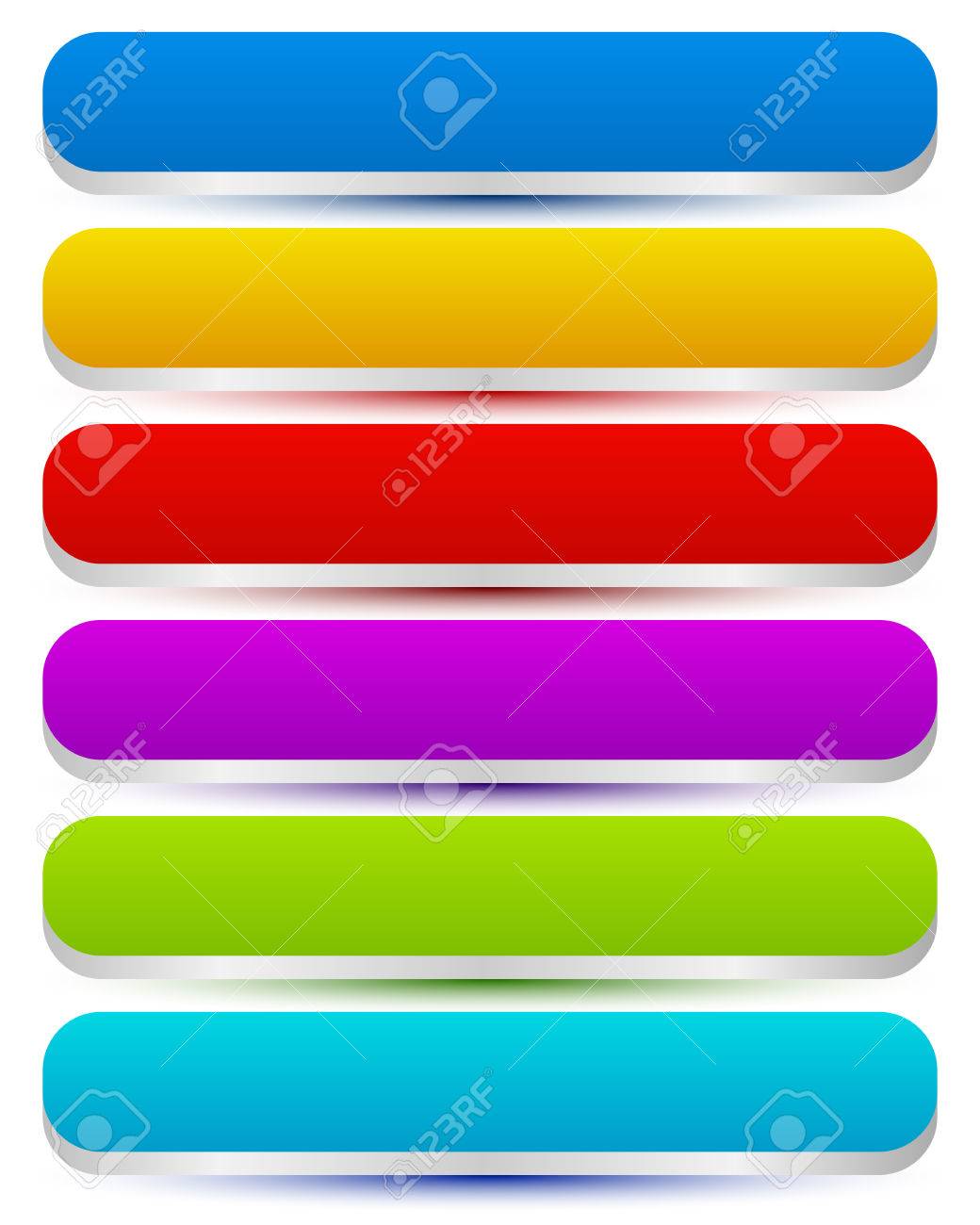 カラフルな長方形ボタン のイラスト素材 ベクタ Image