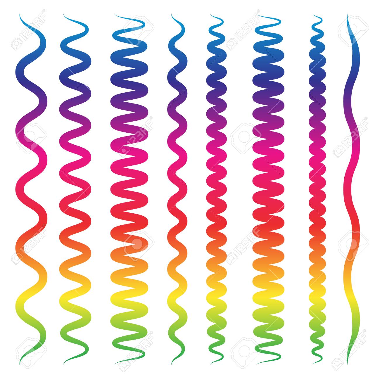 歪みがカラフルな抽象的な線エレメント 滑らかな 波線 曲線のライン のイラスト素材 ベクタ Image 歪みがカラフルな抽象的な線エレメント 滑らかな 波線 曲線のライン のイラスト素材 ベクタ Image