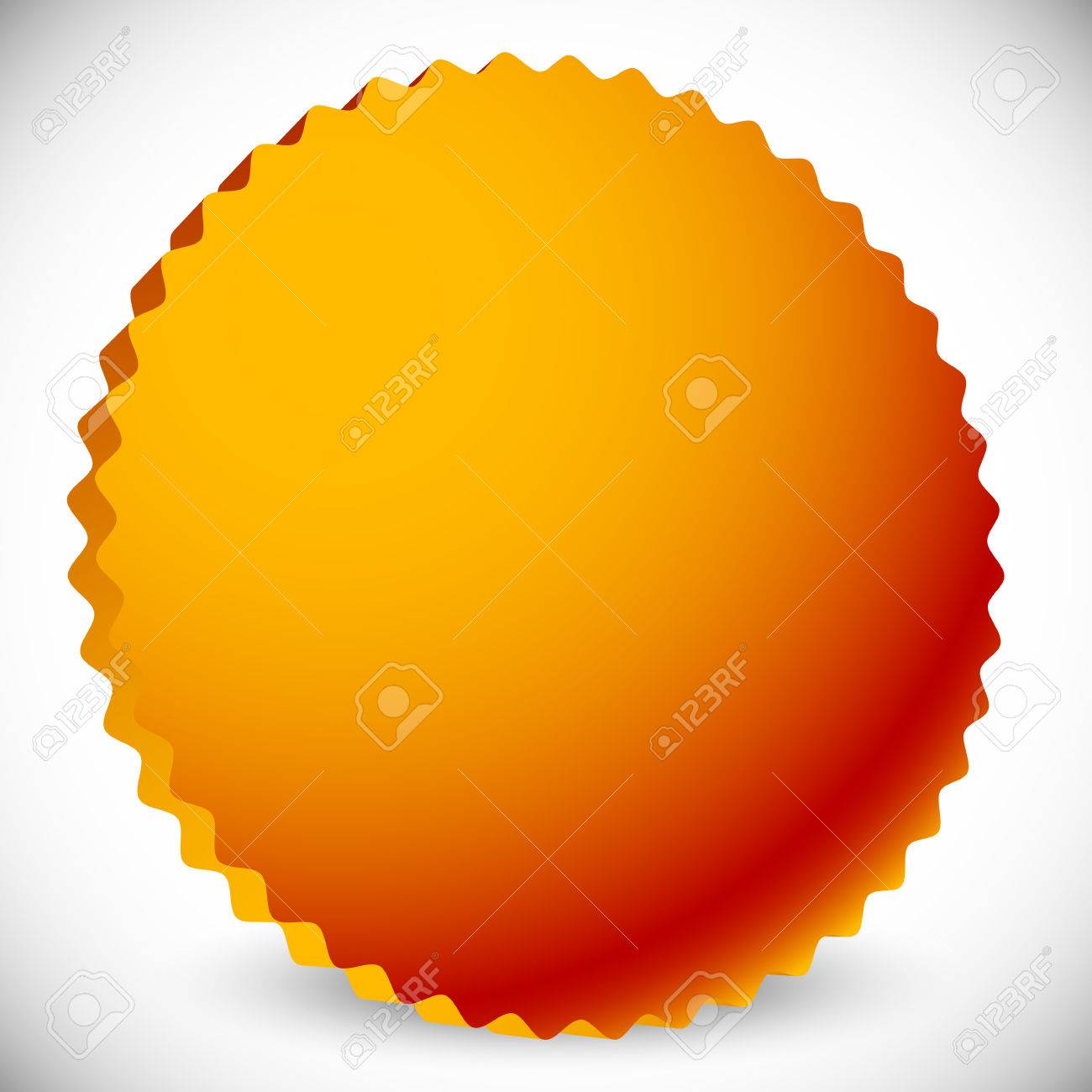 3d starburst badge shape