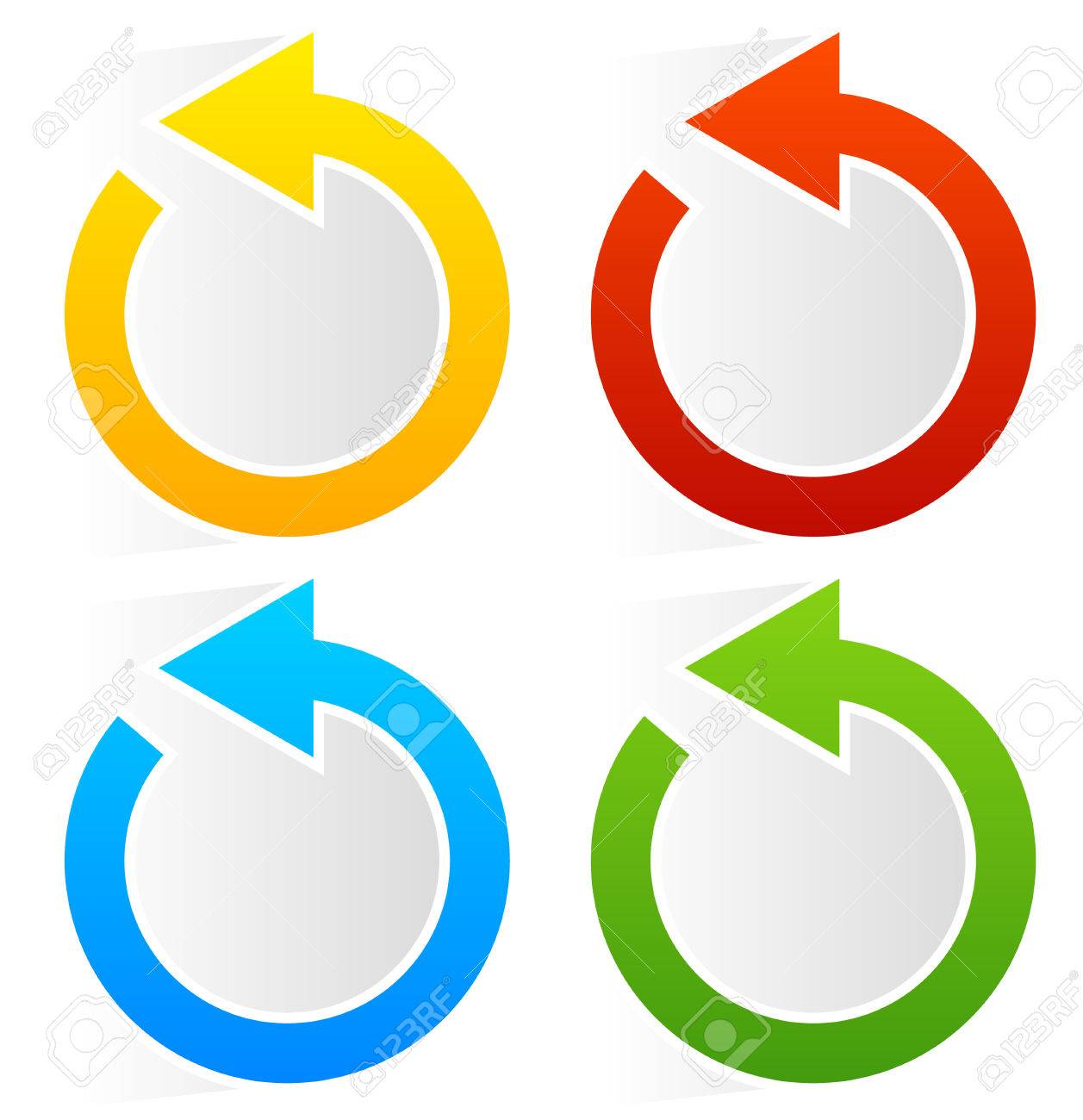 リサイクル 繰り返し 回転またはサイクルの同期 転送 下位概念のある円形の矢印 サークル ベクトル グラフィックスの矢印 のイラスト素材 ベクタ Image