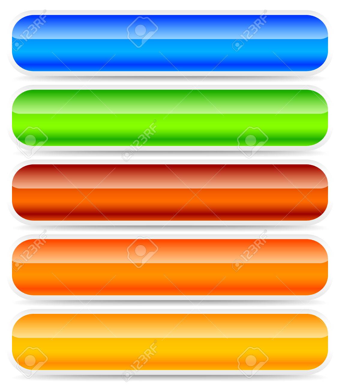 長方形ボタン いくつかの色のバナー背景のセットです のイラスト素材 ベクタ Image