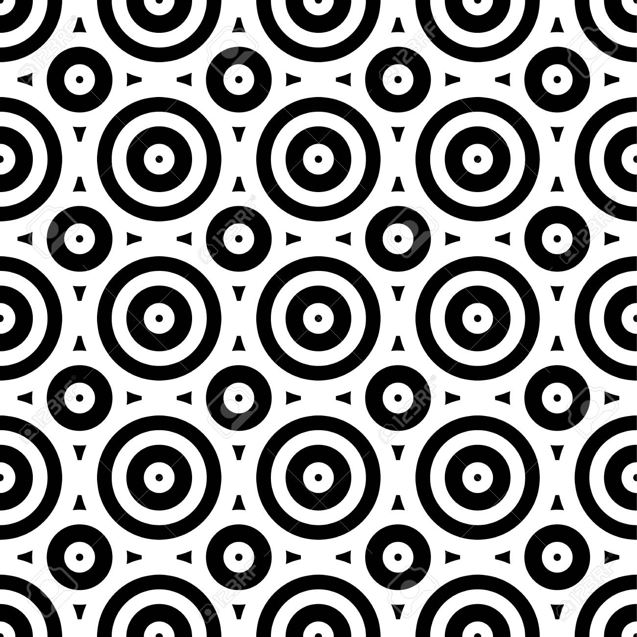 Simple Seamless Geometric Pattern With Circles Repeatable