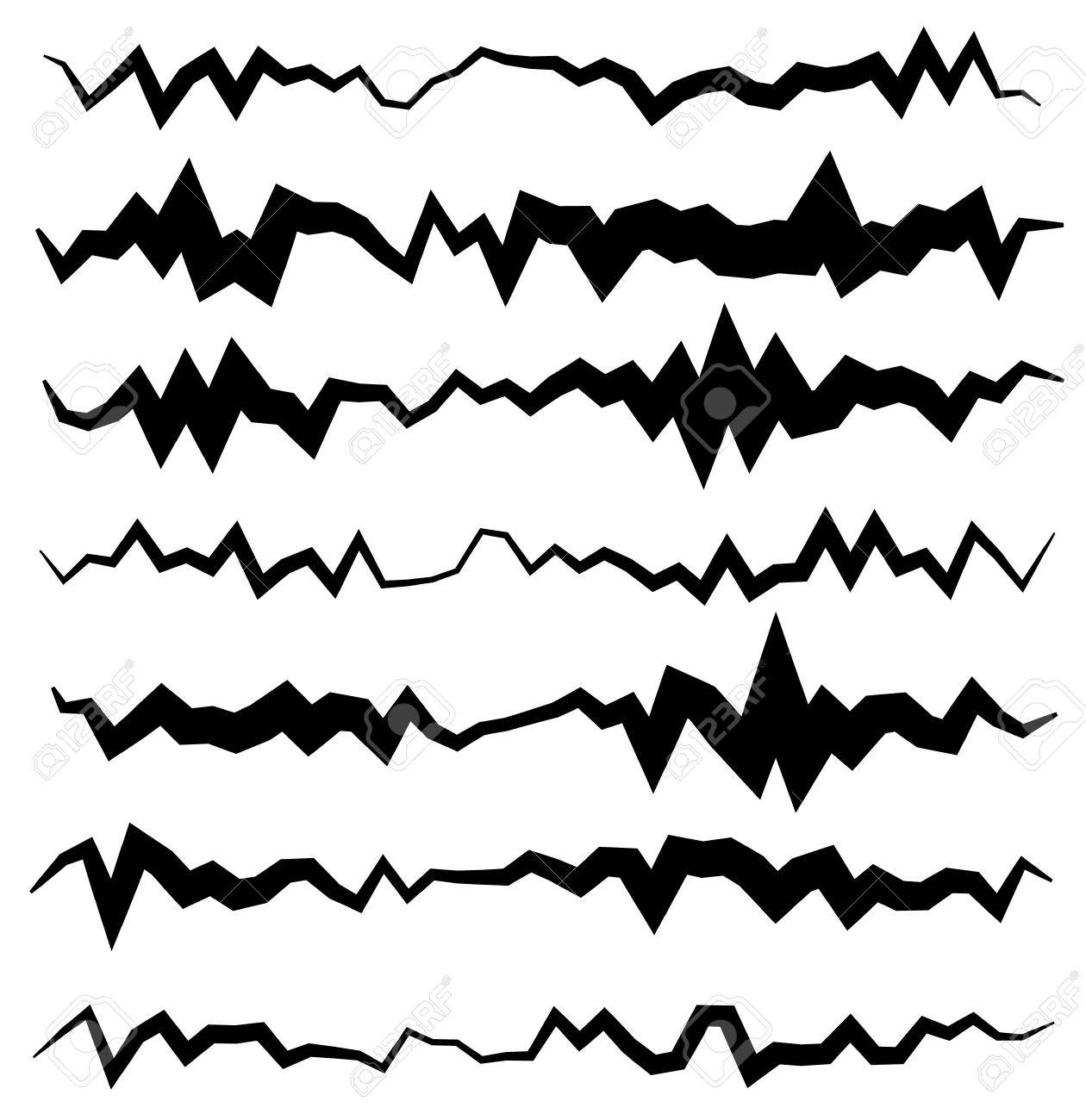抽象の不規則な線を設定します 異なるは 波線ジグザグ仕切り ライン のイラスト素材 ベクタ Image 抽象の不規則な線を設定します 異なるは 波線ジグザグ仕切り ライン のイラスト素材 ベクタ Image