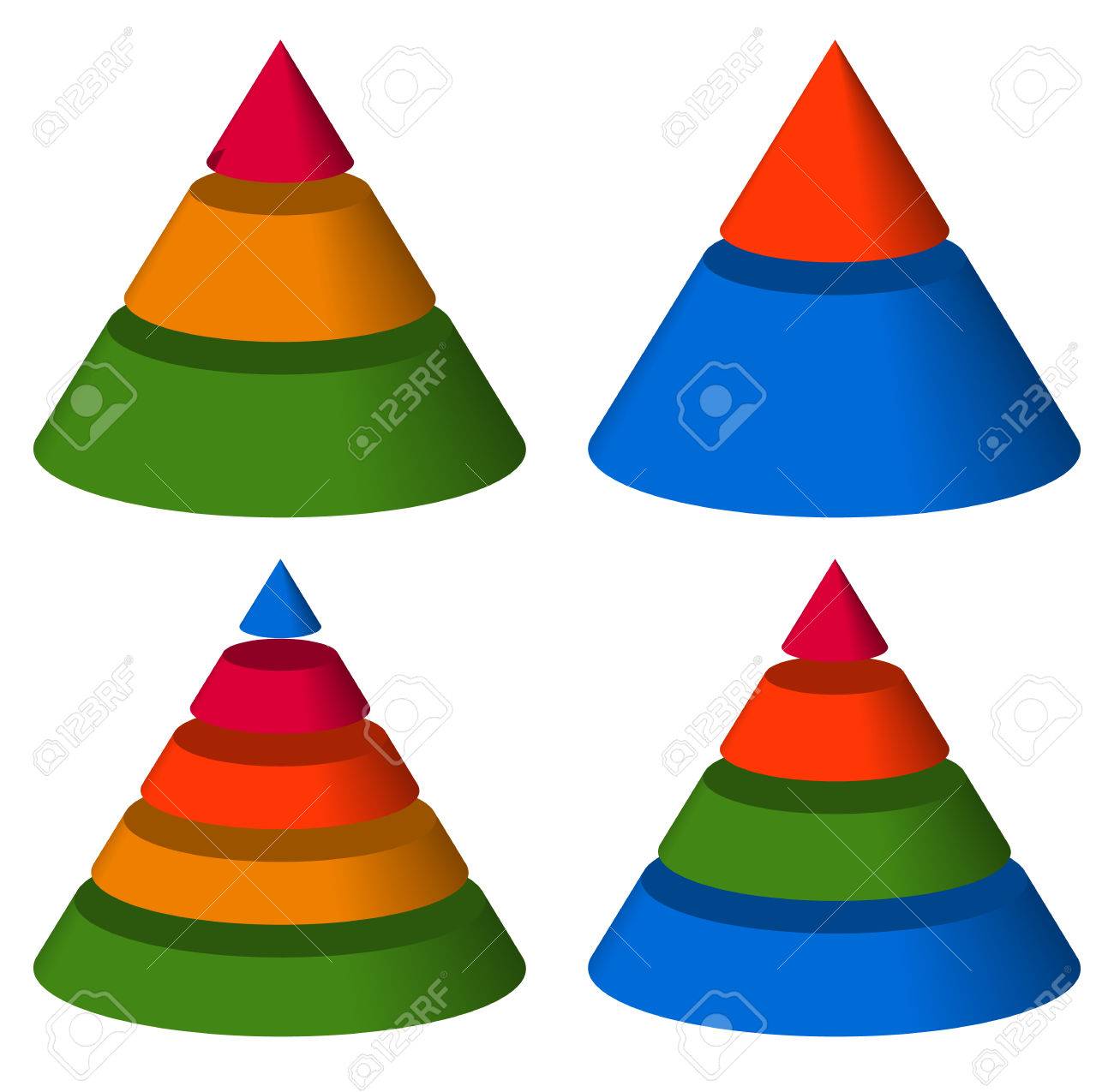 Cylinder Cone And Pyramid Charts