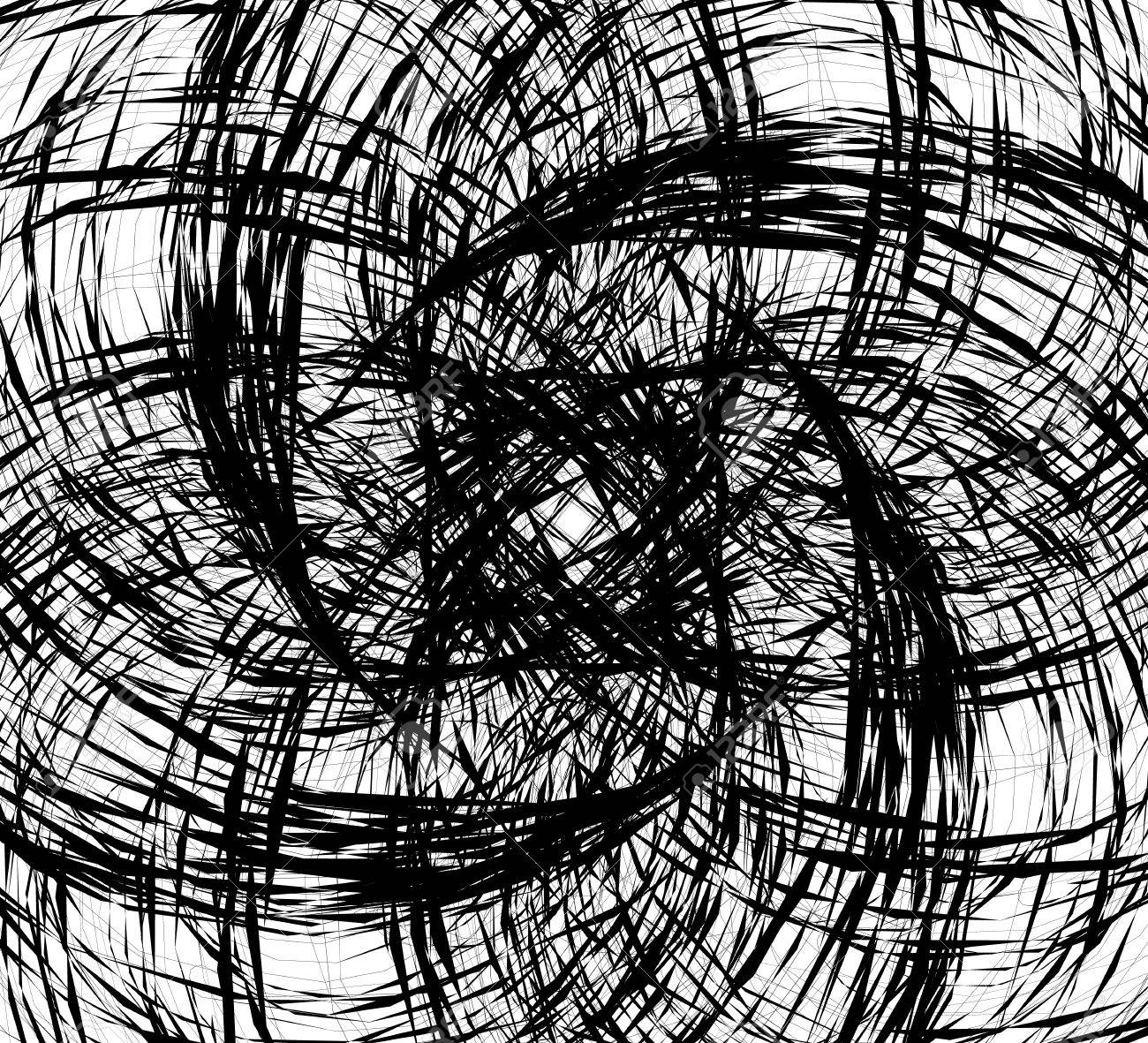 Random Intersecting Lines, Geometric Monochrome Art. Random