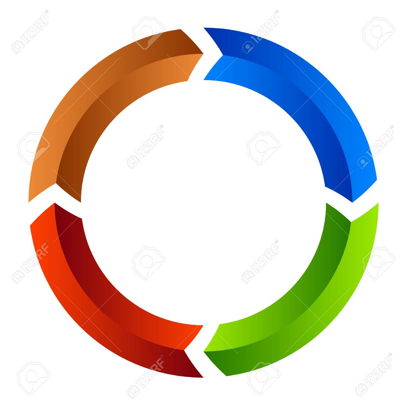 segmented circle arrow circular arrow icon process progres