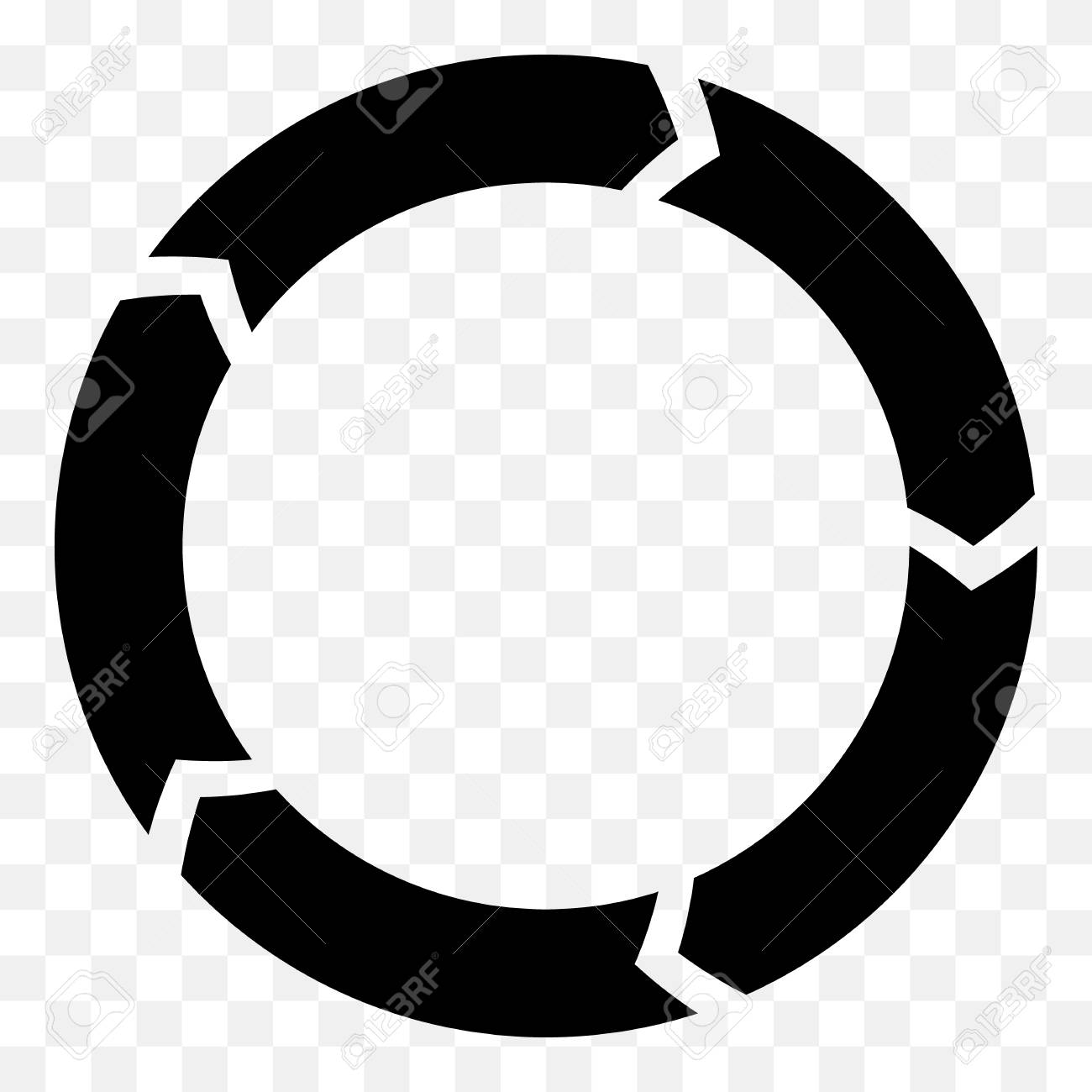 segmented circle arrow circular arrow icon process progres arrow circle