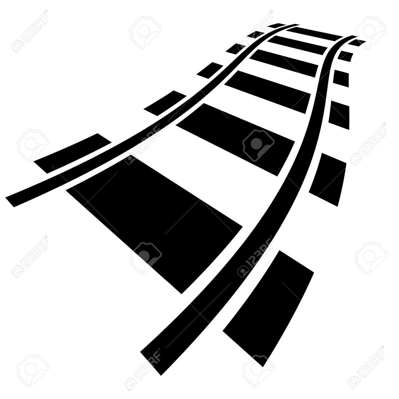 Railroad, Train Track, Railway Contour, Silhouette Vector. Tramway, Metro,  Subway Path Â€“ Stock Illustration, Clip Art Graphics Royalty Free SVG,  Cliparts, Vectors, and Stock Illustration. Image 167559689., image size:1300x1300