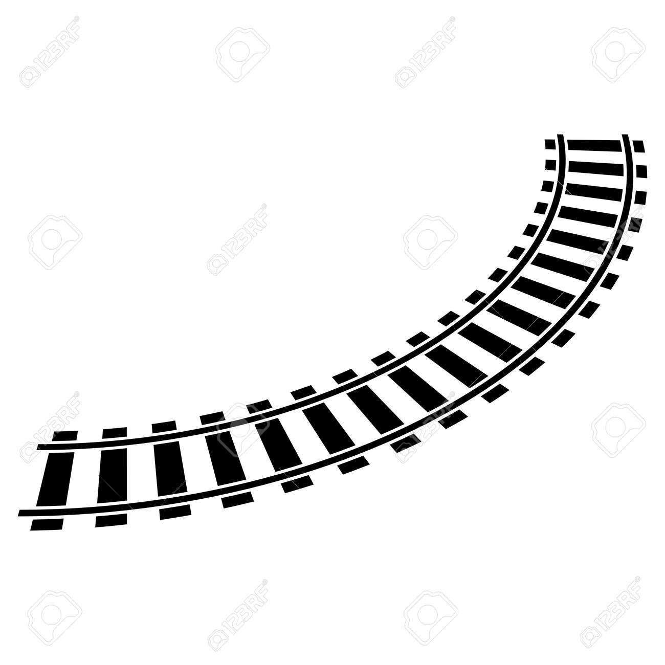 Railroad, Train Track, Railway Contour, Silhouette Vector. Tramway, Metro,  Subway Path Â€“ Stock Illustration, Clip Art Graphics Royalty Free SVG,  Cliparts, Vectors, and Stock Illustration. Image 167559700., image size:1300x1300