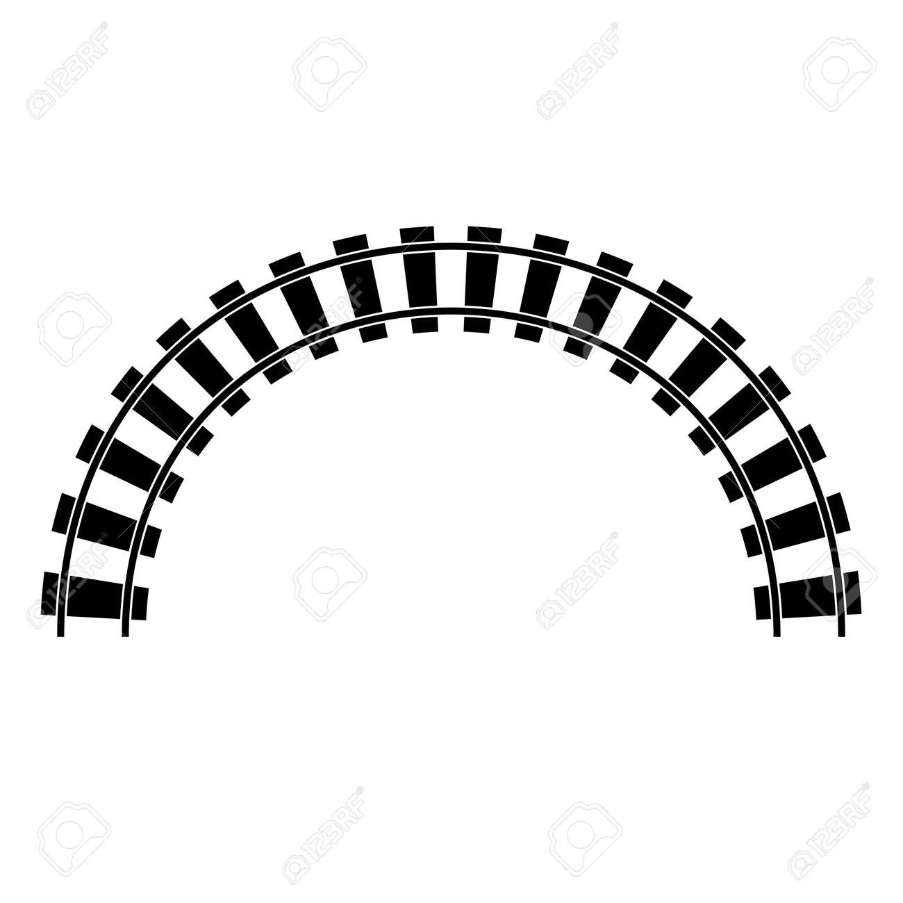 Train Track, Rail Way Silhouette Element - Stock Vector Illustration, Clip- art Graphics Royalty Free SVG, Cliparts, Vectors, and Stock Illustration.  Image 181930906., image size:1300x1300