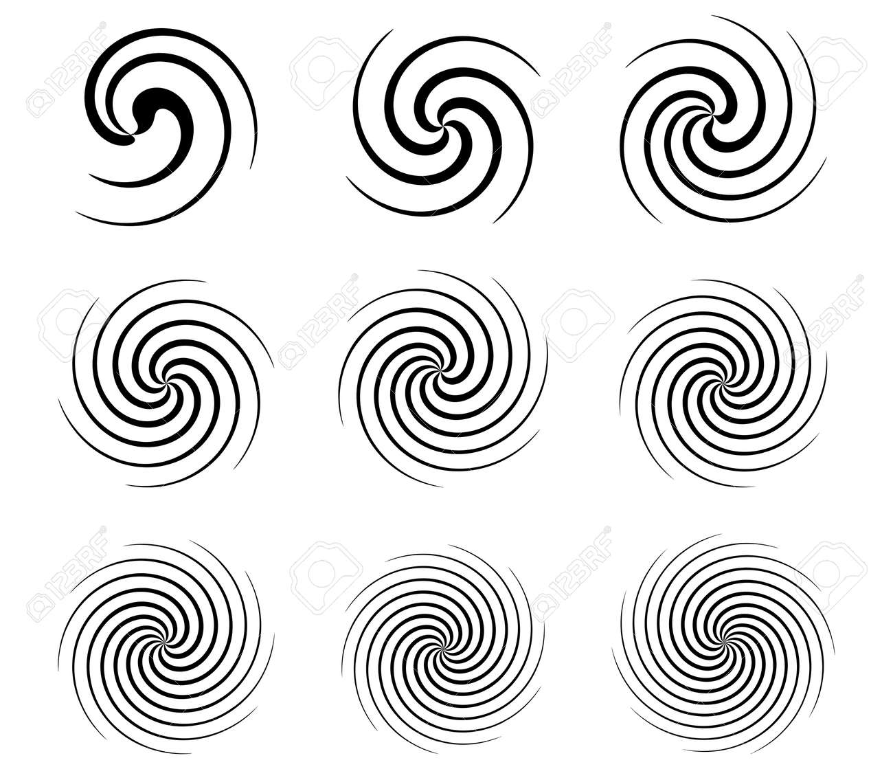Abstract spiral, swirl, twirl element. Editable vector graphic. Stock  Vector | Adobe Stock, image size:1300x1119