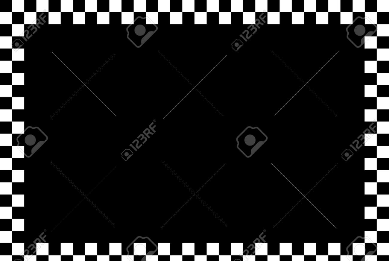 Racing Flag, Chessboard, Checkerboard Black And White Alternating Squares  Frame, Boarder. Checkered Background, Backdrop Vector - Stock Vector  Illustration, Clip-art Graphics Royalty Free SVG, Cliparts, Vectors, and  Stock Illustration. Image 183380810., image size:1300x872