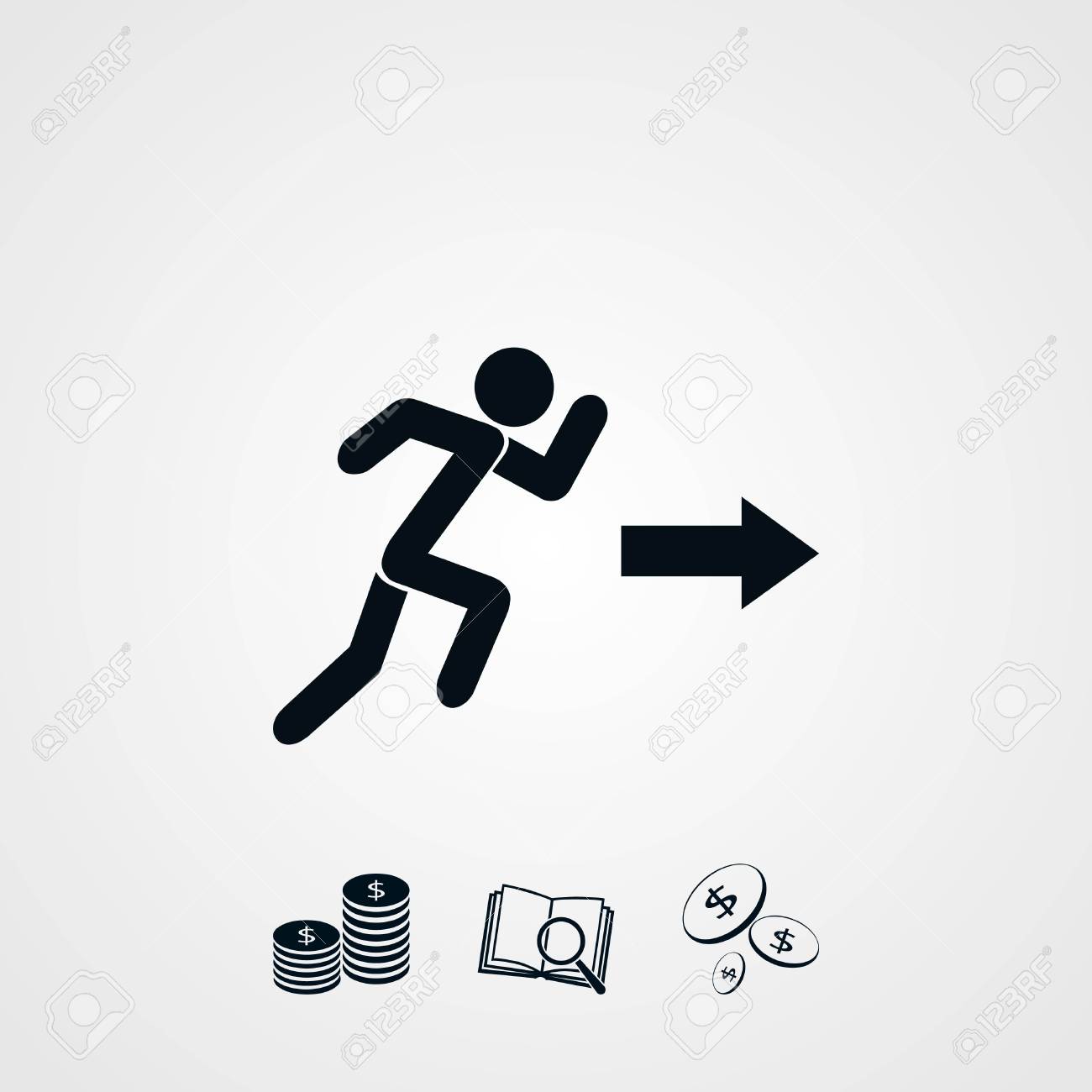 ランニング姿の人間図と方向矢印アイコン フラットなデザイン最高のベクトルのアイコンのイラスト素材 ベクタ Image ランニング姿の人間図と方向矢印アイコン フラットなデザイン最高のベクトルのアイコンのイラスト素材 ベクタ Image