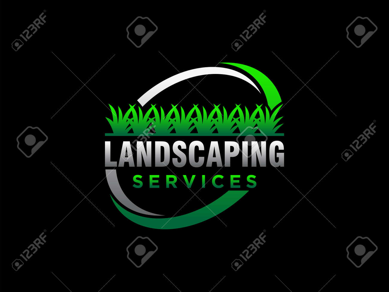 Landscape Logo For Lawn Or Gardening Business, Organization Or Website  Vector Royalty Free SVG, Cliparts, Vectors, and Stock Illustration. Image  185518714., image size:1300x975