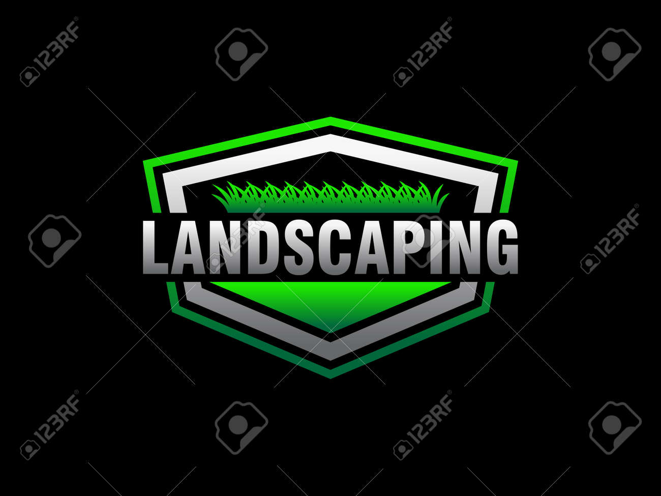 Landscape Logo For Lawn Or Gardening Business, Organization Or Website  Vector Royalty Free SVG, Cliparts, Vectors, and Stock Illustration. Image  185518720., image size:1300x975