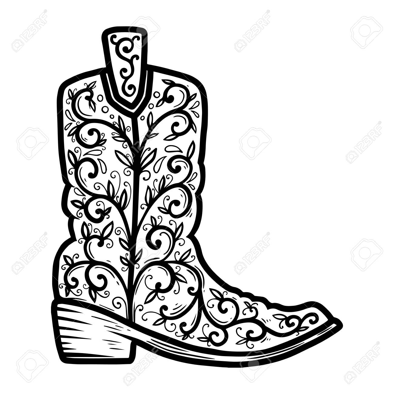 cowboy boots with designs