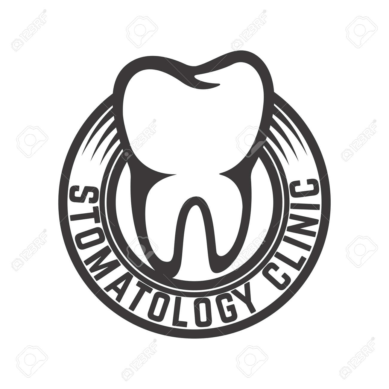 Dental clinic emblem template. Design element for poster, card, banner, sign. Vector illustration - 171212927 Dental clinic emblem template. Design element for poster, card, banner, sign. Vector illustration - 171212927
