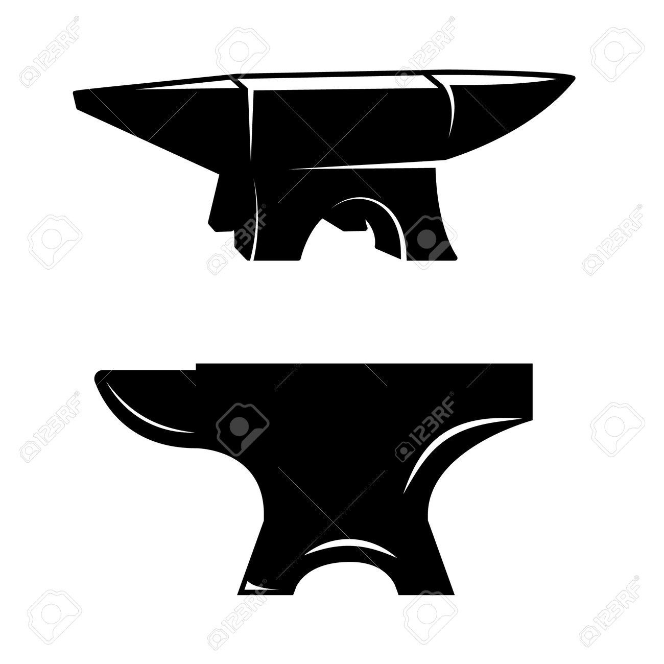 Set of illustrations of blacksmith anvil. Design element for logo, label, sign, emblem, poster. Vector illustration - 171625070 Set of illustrations of blacksmith anvil. Design element for logo, label, sign, emblem, poster. Vector illustration - 171625070