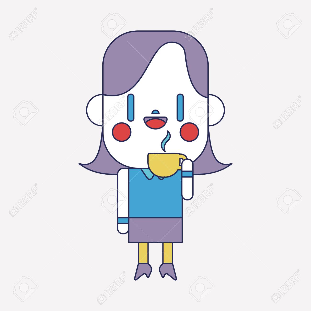 文字イラスト デザイン 実業家酒コーヒー漫画のイラスト素材 ベクタ Image