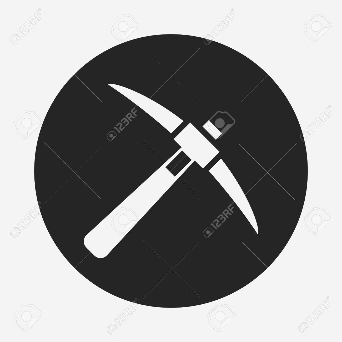 鍬アイコンのイラスト素材 ベクタ Image