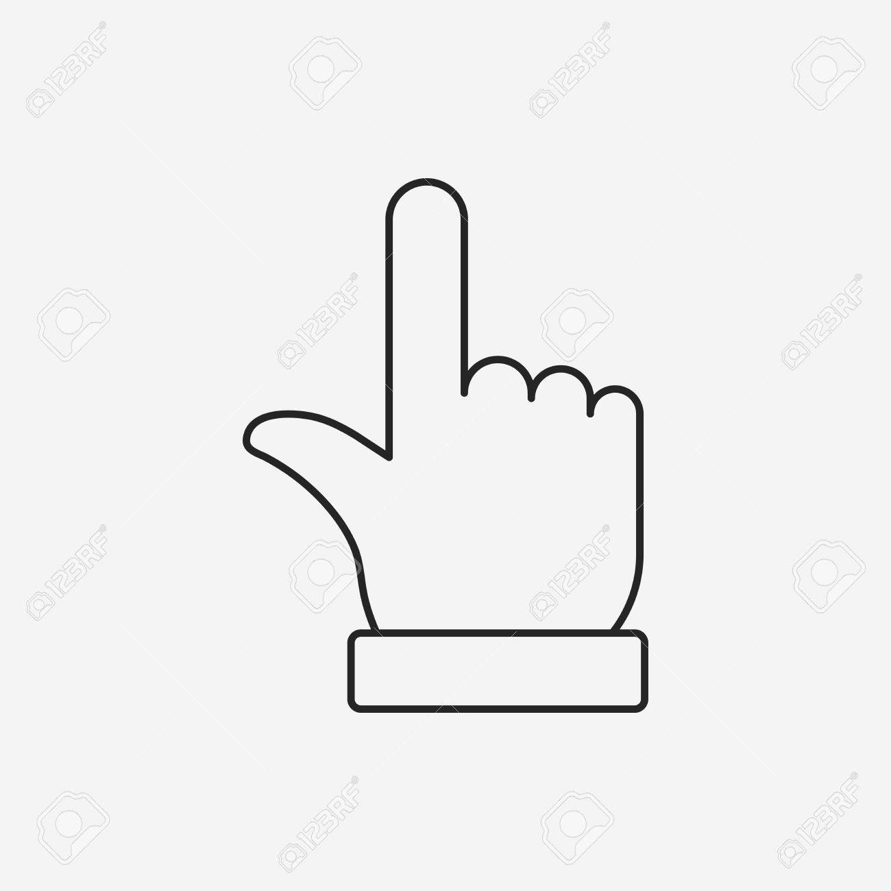 指矢印線アイコン のイラスト素材 ベクタ Image