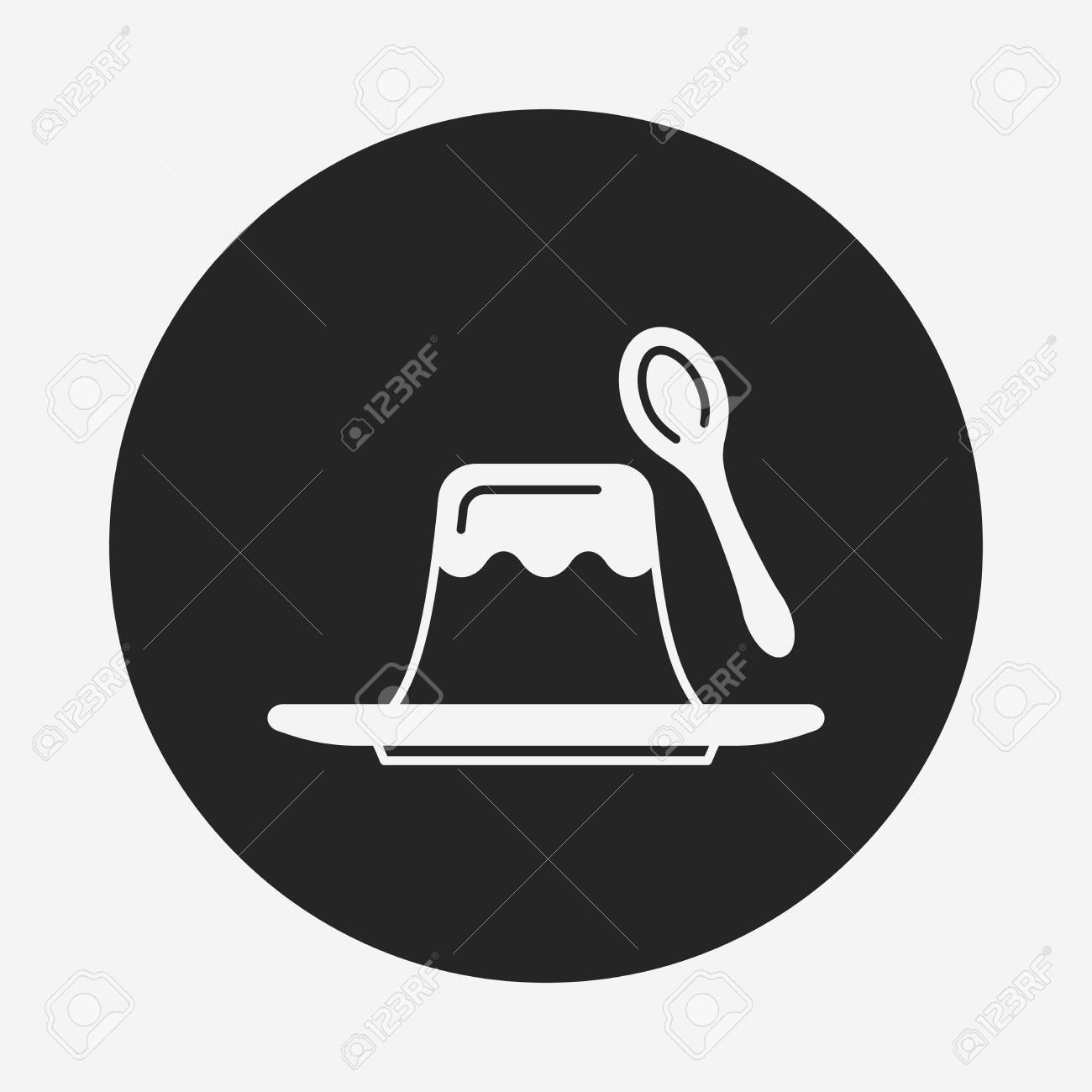 プリン ゼリー アイコンのイラスト素材 ベクタ Image