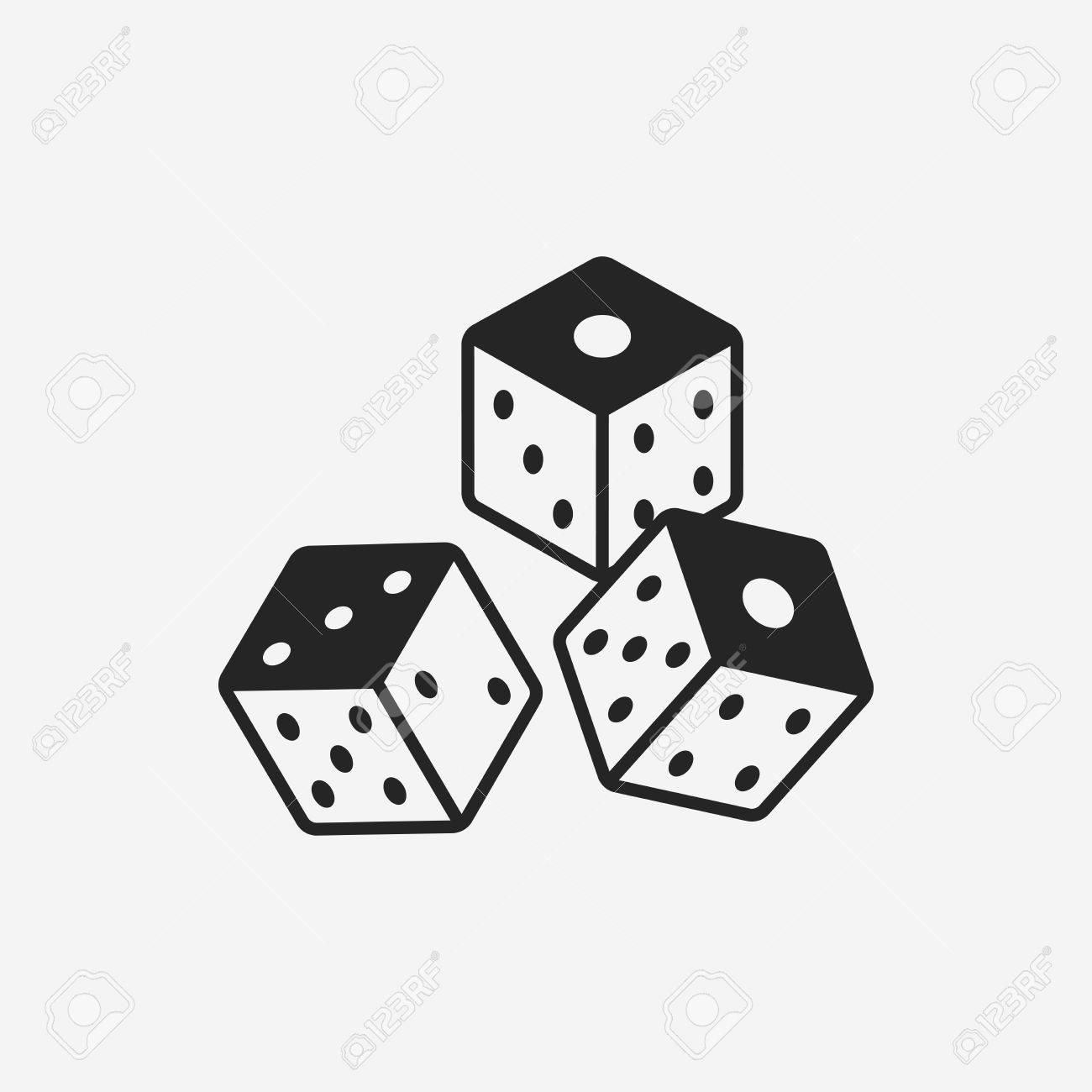 サイコロのアイコンのイラスト素材 ベクタ Image