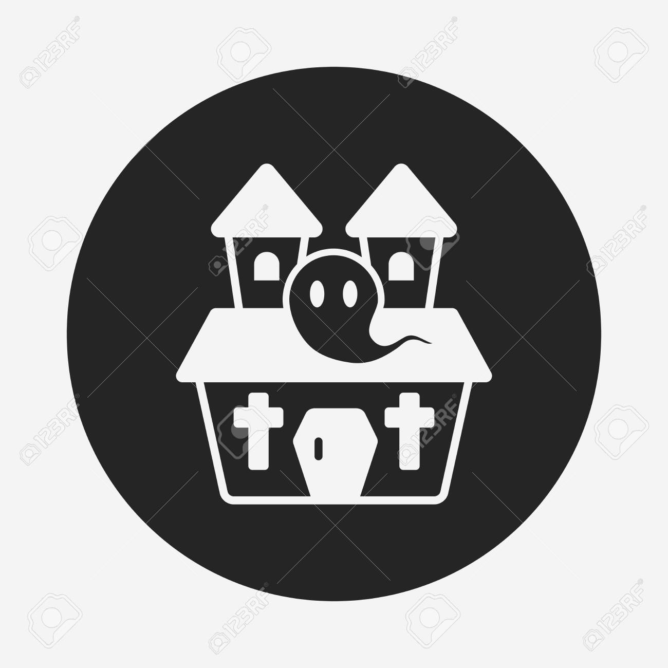 お化けの家のアイコンのイラスト素材 ベクタ Image