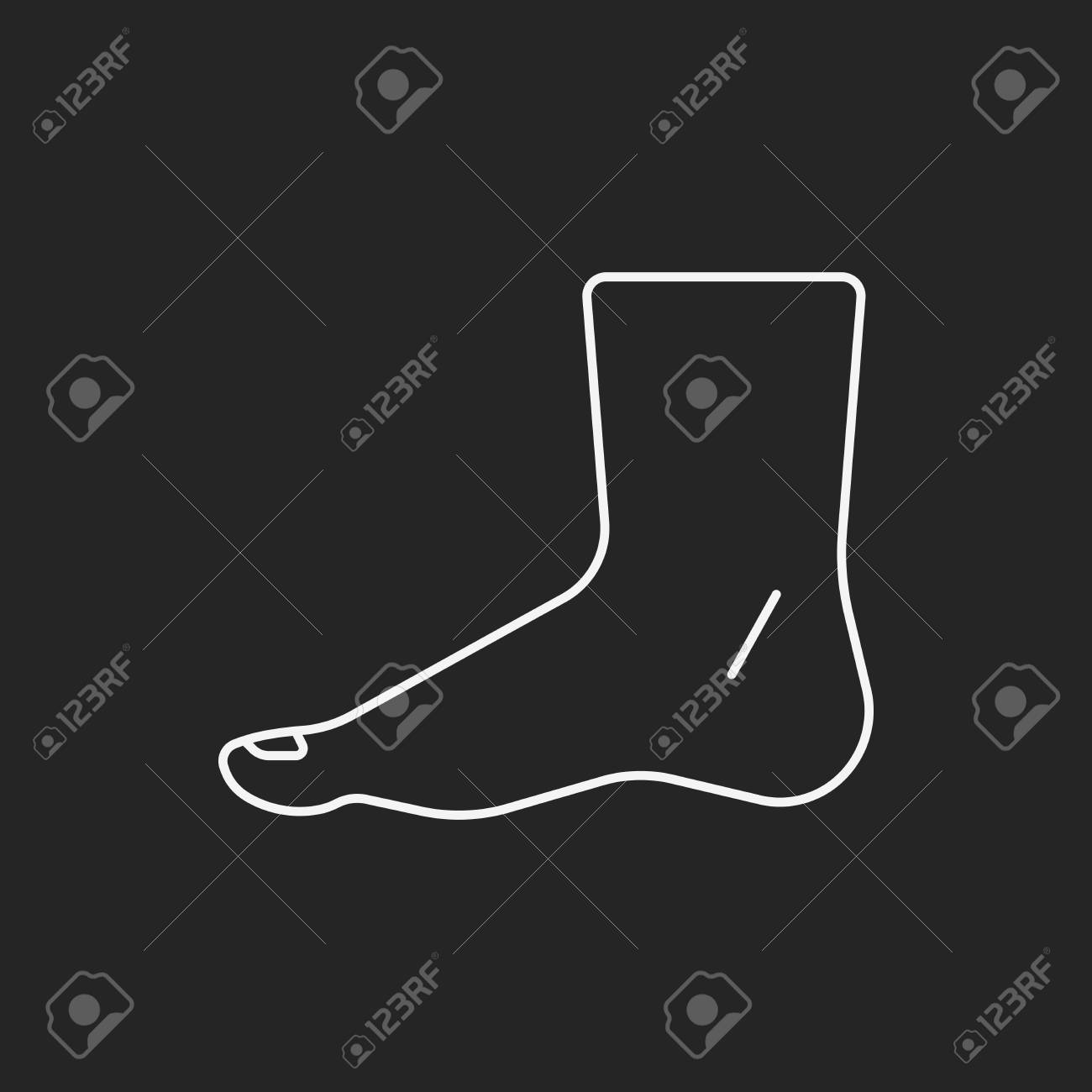 足の線のアイコンのイラスト素材 ベクタ Image