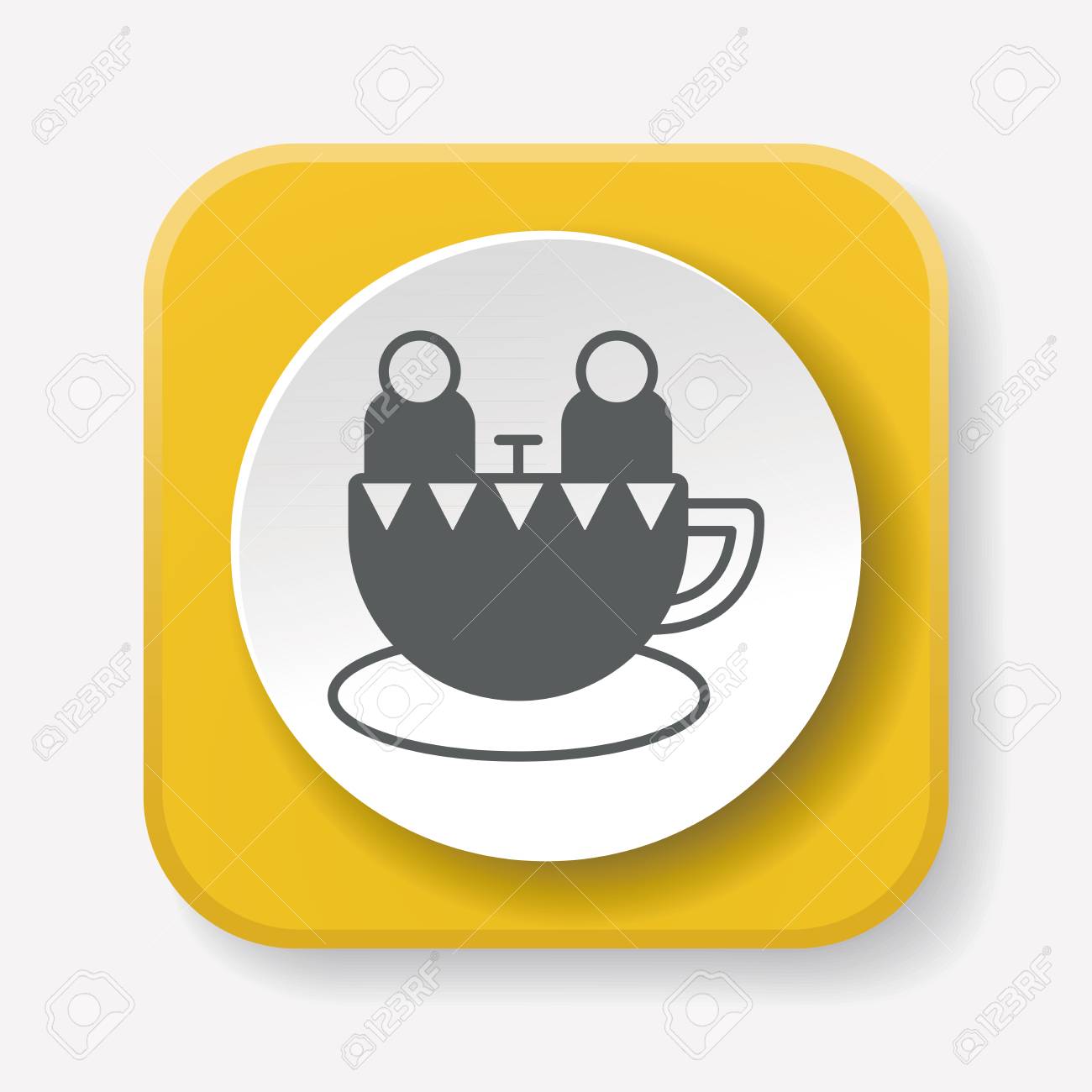 遊園地のコーヒー カップのアイコンのイラスト素材 ベクタ Image 遊園地のコーヒー カップのアイコンのイラスト素材 ベクタ Image