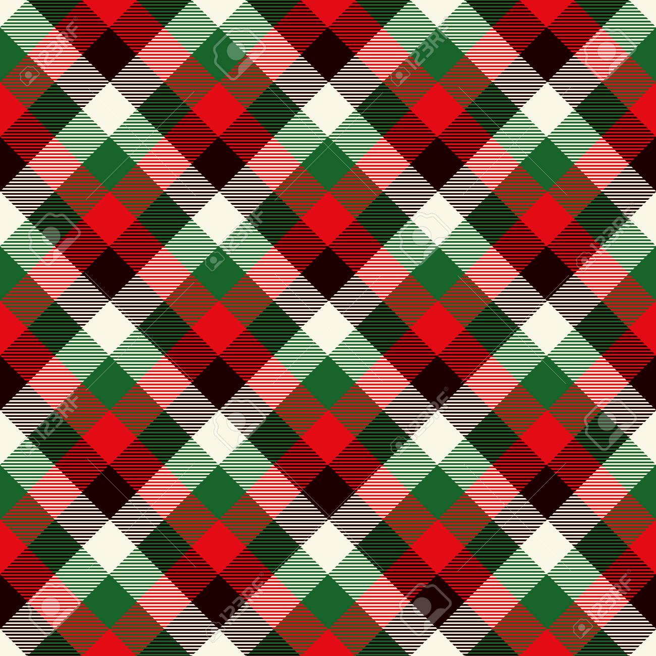Wallpaper Red And Green Plaid Background
