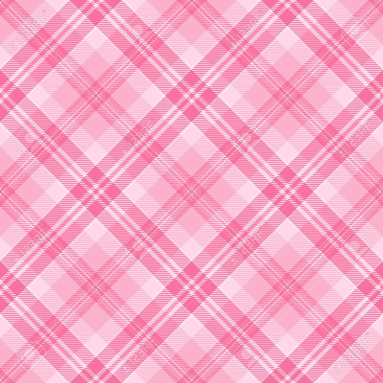 pink and white flannel