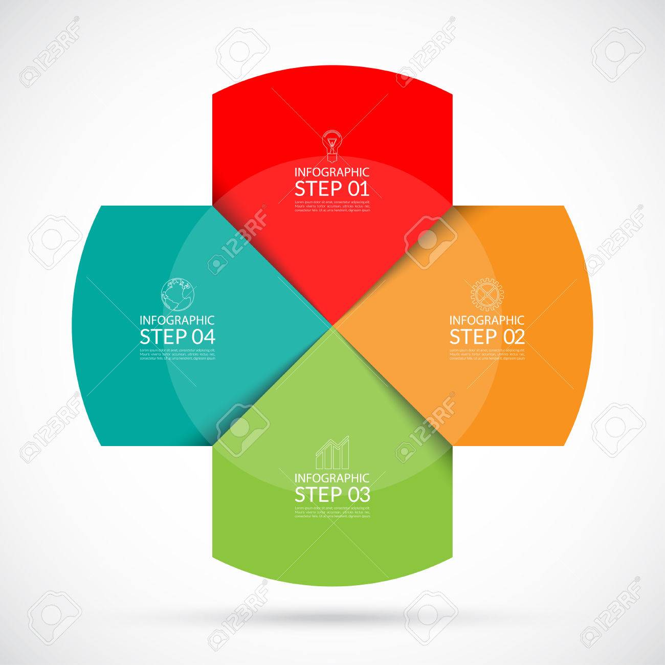 infographic circular template can be used for web diagram