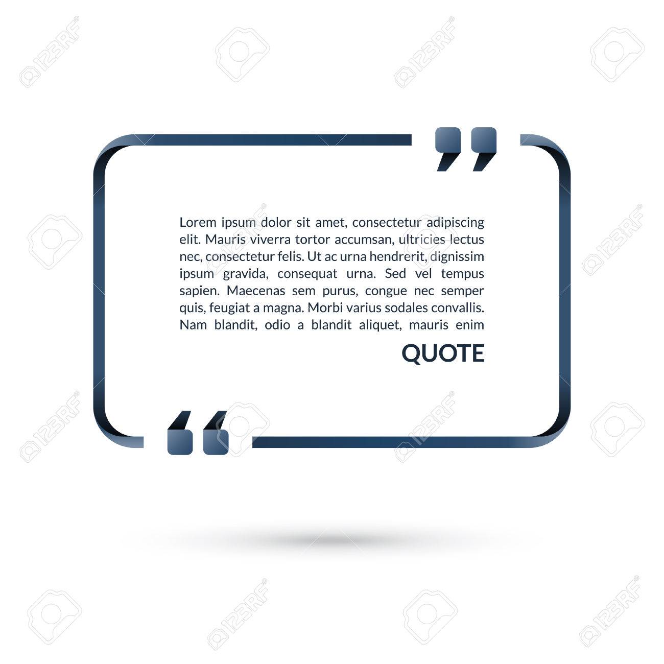 quote box speech bubble blank frame for citations text in