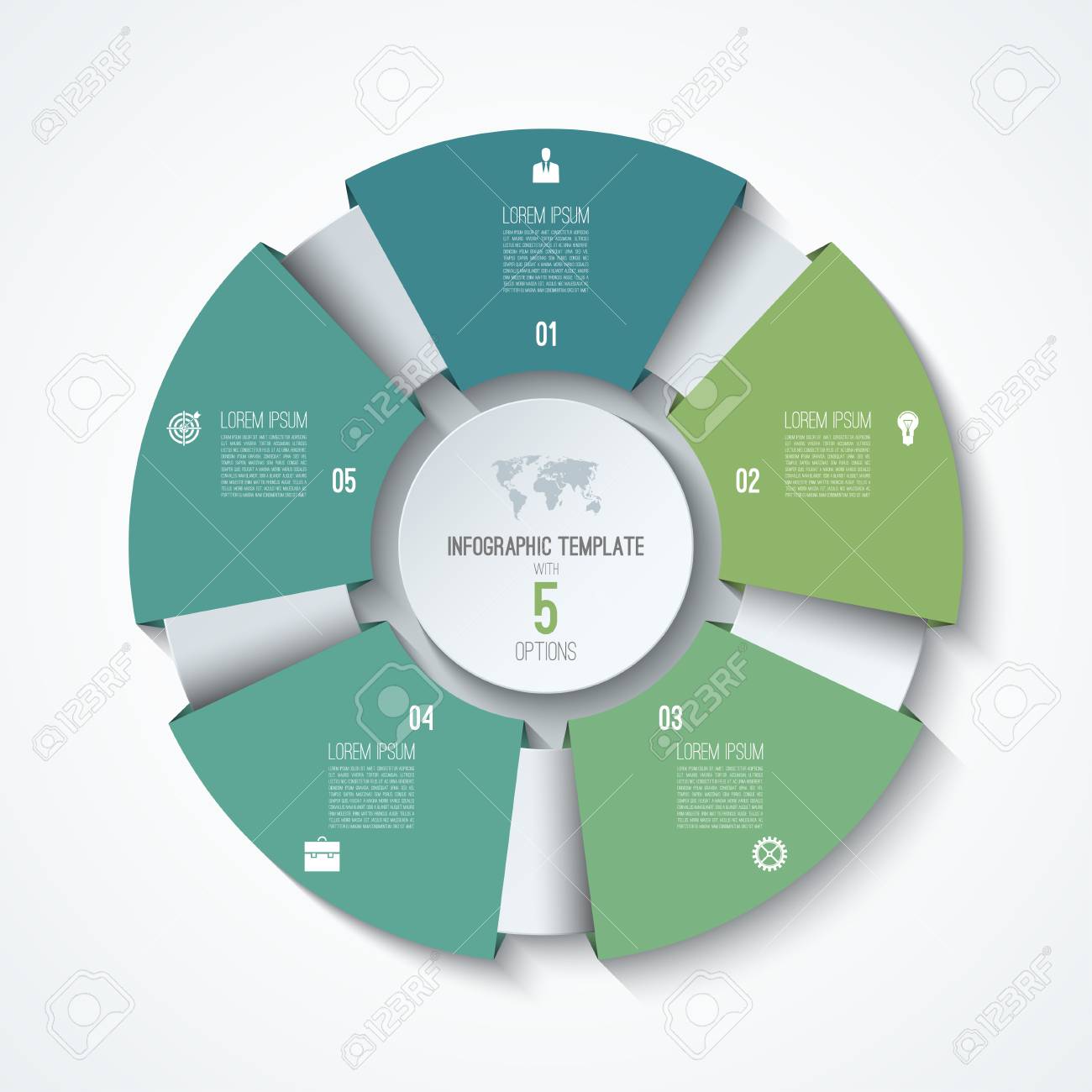 circle infographic template process wheel vector pie chart