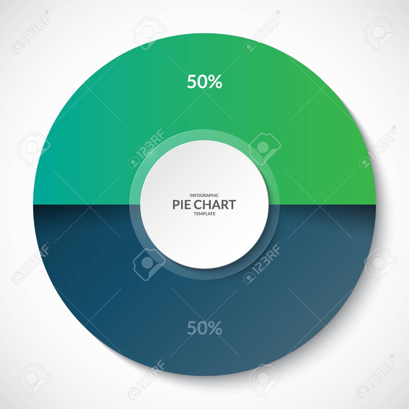 50 50 Pie Chart