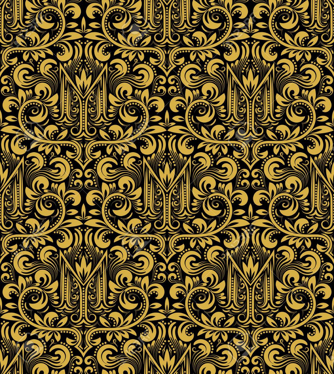 Avoir Images Modele Sans Couture Damasse Repetant Le Fond Ornement Floral Noir actualisé par