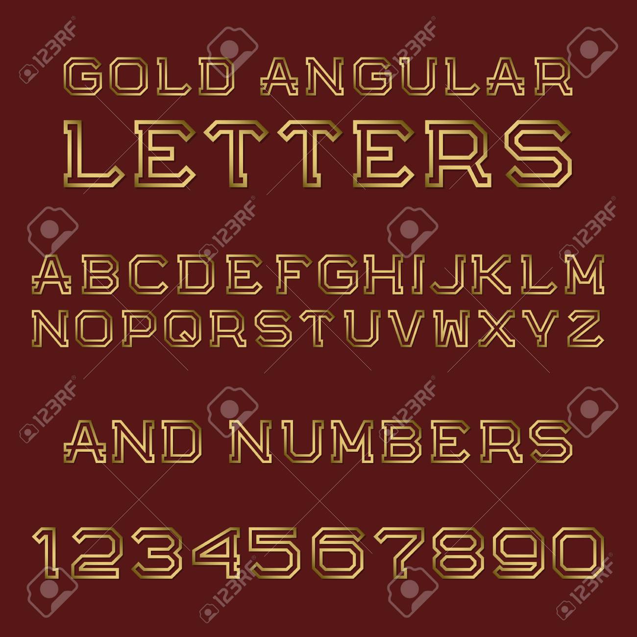 金角の文字と数字 ファッション レトロなフォントです 数字とラテン系のアルファベットを分離 のイラスト素材 ベクタ Image 金角の文字と数字 ファッション レトロなフォントです 数字とラテン系のアルファベットを分離 のイラスト素材 ベクタ Image