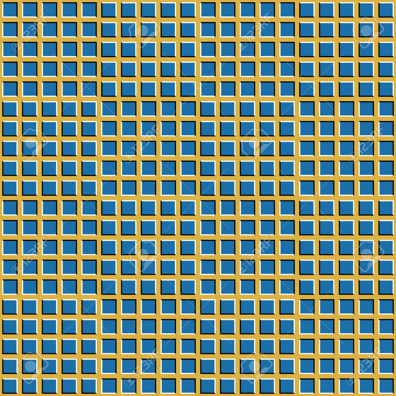 動きの錯覚を市松模様の背景 凸四角形は視覚的に反対の方向で移動します 目の錯覚のシームレスな壁紙 のイラスト素材 ベクタ Image