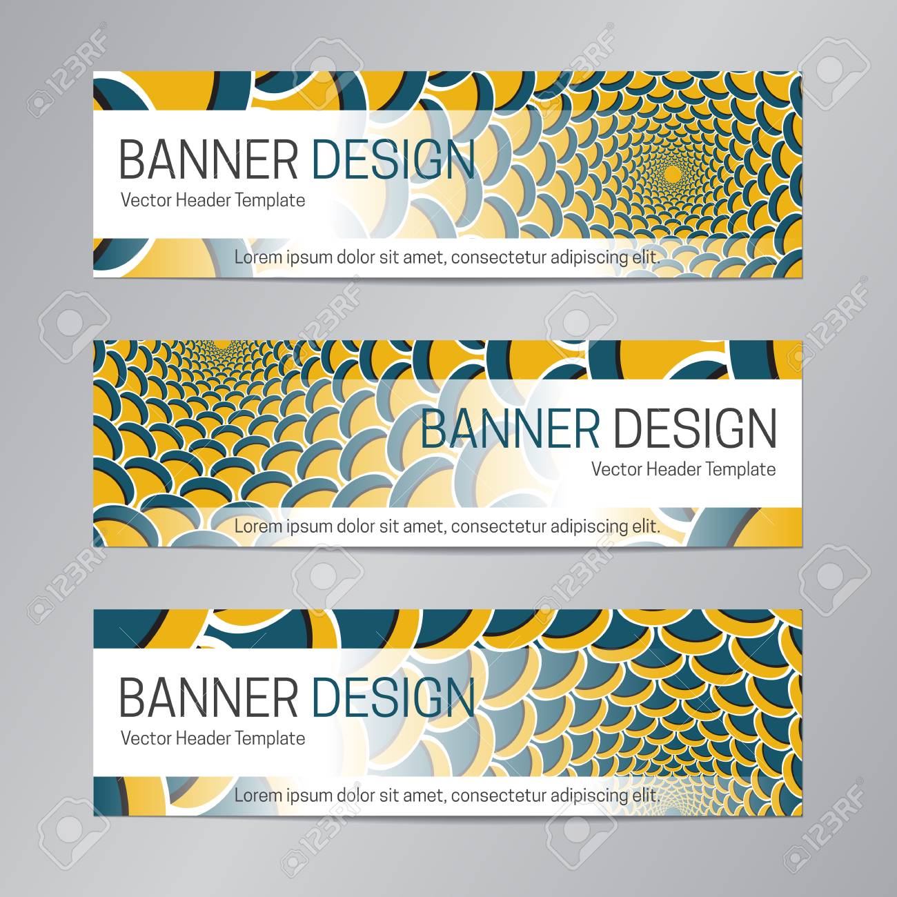 blue yellow website header design abstract banner template royalty