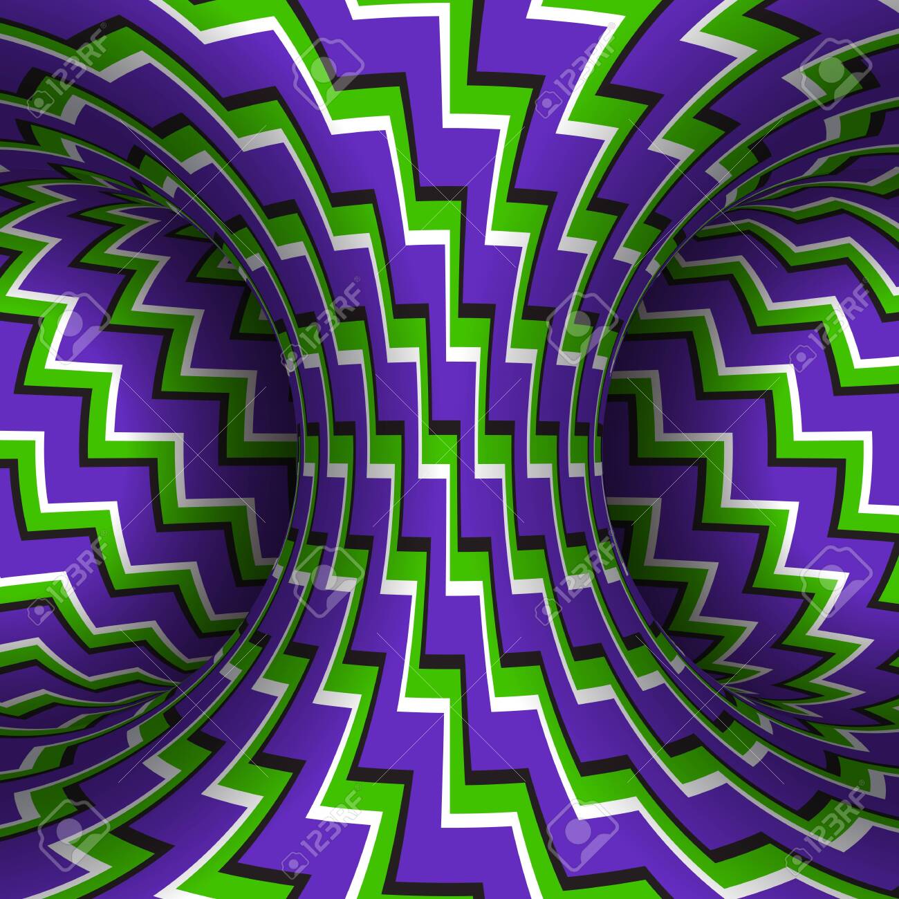 不思議な模様の絵 だれでも描ける!線画アート] 面白いだまし絵の描き方（サイコロ