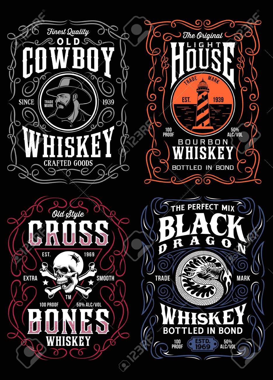 Vintage Whiskey Label T-shirt Graphic Collection - 109473104 Vintage Whiskey Label T-shirt Graphic Collection - 109473104
