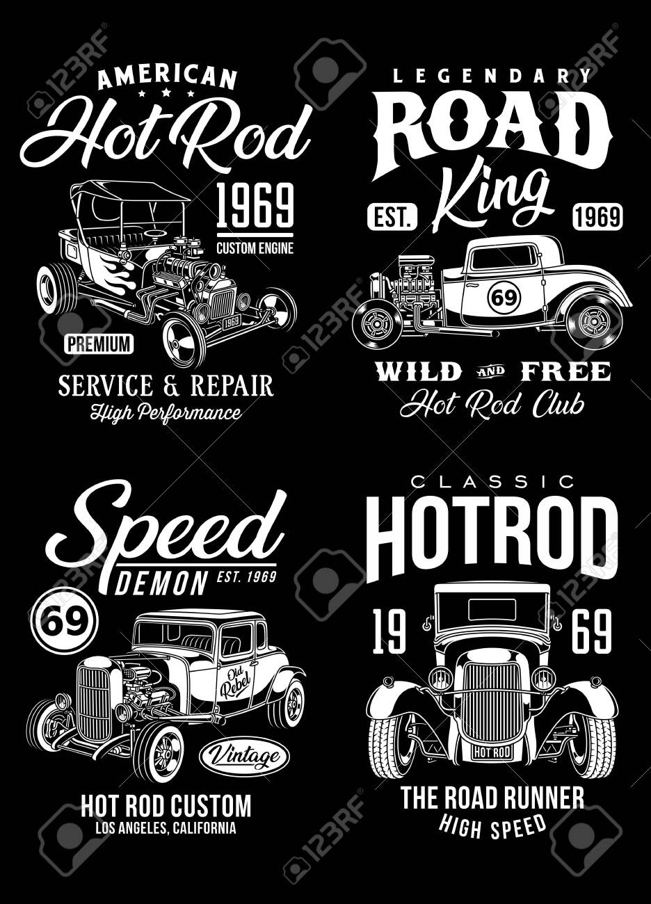 Drag-Ons All Go-No Sho Hot Rod Car Club T Shirt Black Graphic Rockabilly