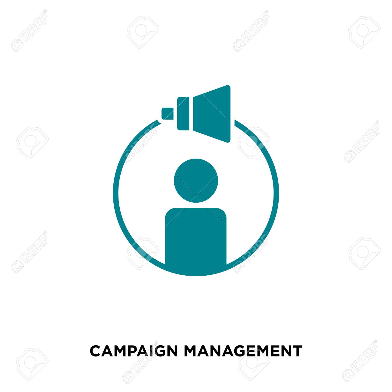 Campaign Management Icon Isolated On White Background For Your Royalty Free Cliparts Vectors And Stock Illustration Image