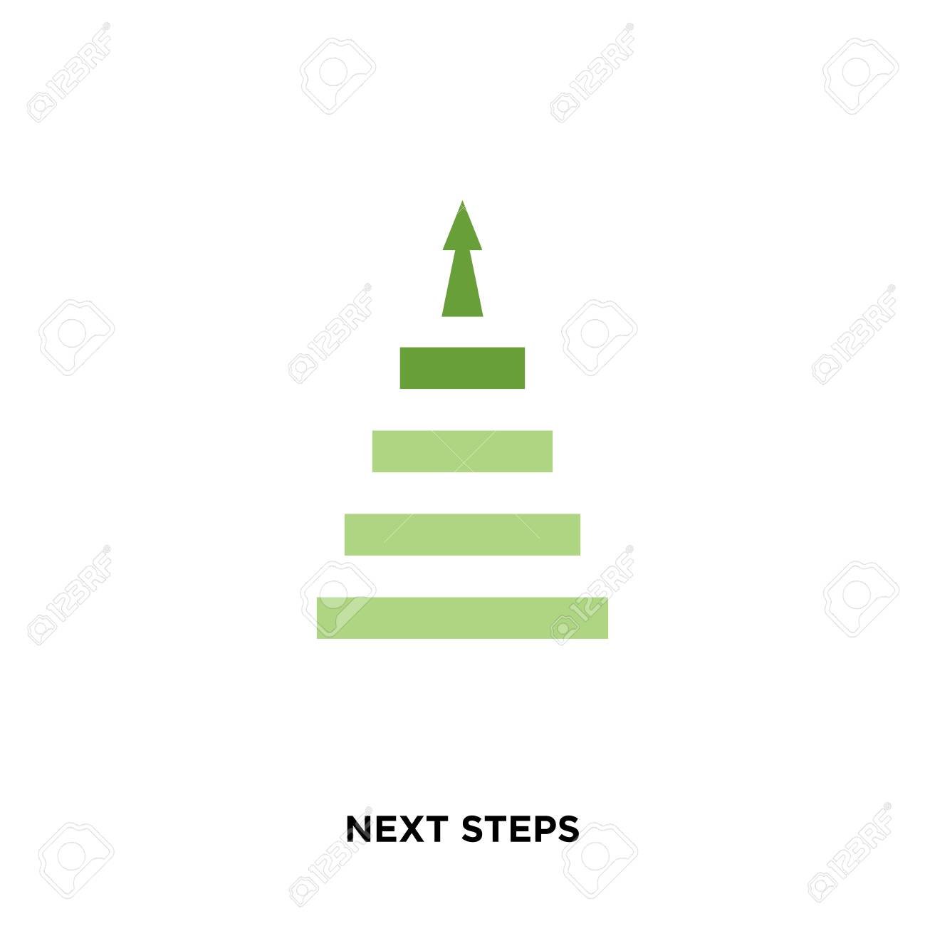 next steps icon isolated on white background for your web, mobile and app design Stock
