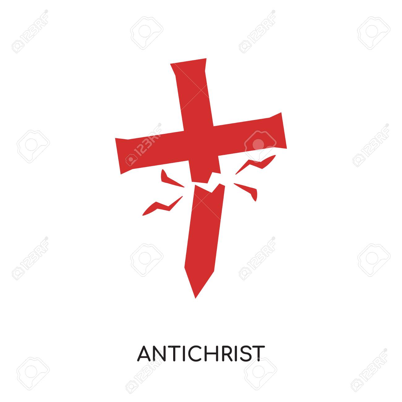 Antichrist Logo Isolated On White Background For Your Web And Mobile App  Design , Colorful Vector Icon, Brand Sign \u0026 Symbol For Your Business  Royalty Free SVG, Cliparts, Vectors, and Stock Illustration., image size:1300x1300