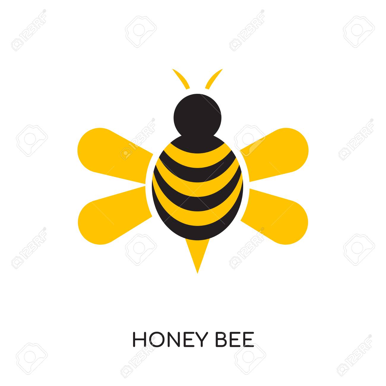 Honey Bee Logo Isolated On White Background For Your Web And Royalty Free Cliparts Vectors And Stock Illustration Image 101156945