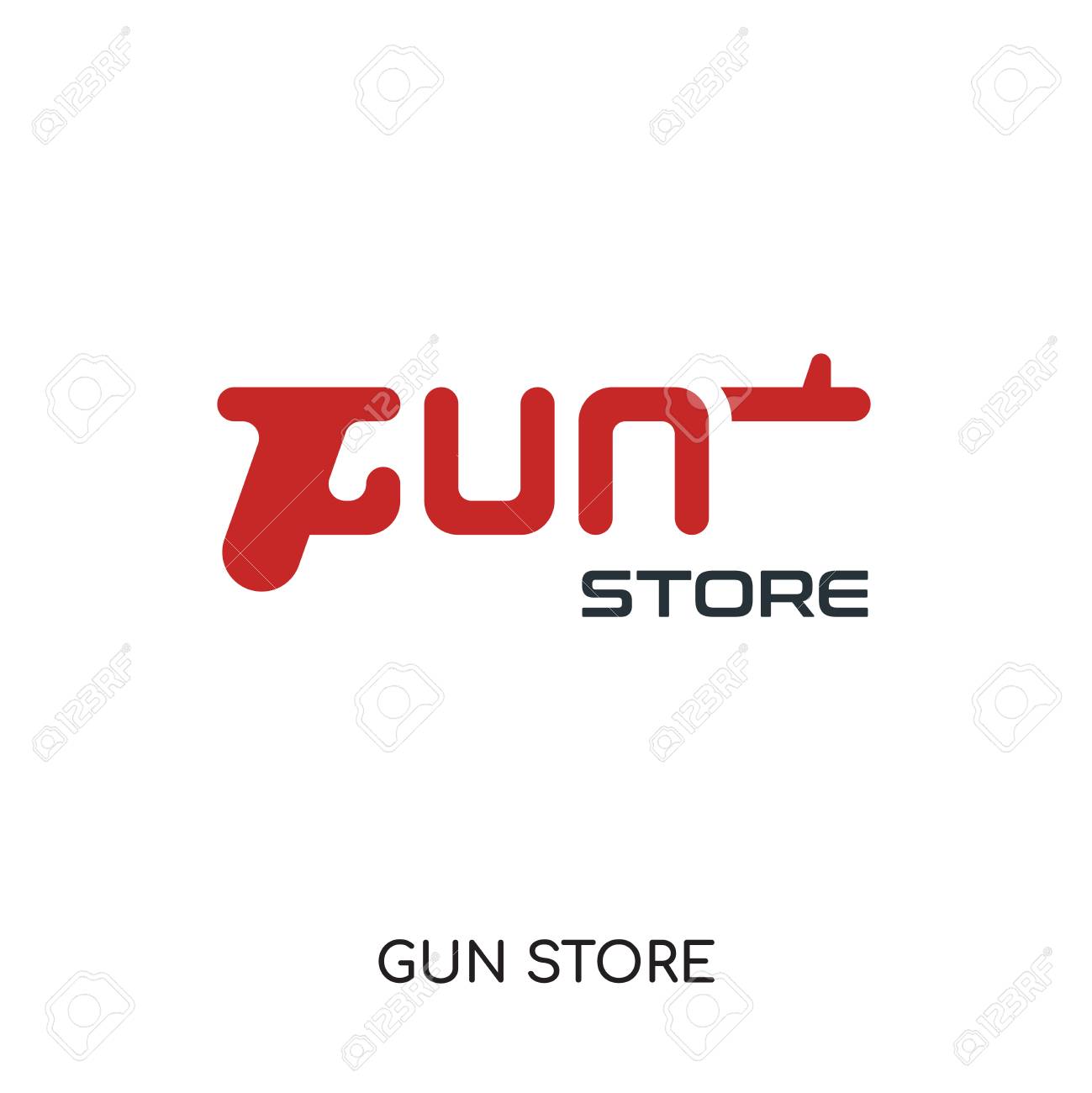 Gun Store Logo Isolated On White Background For Your Web And Royalty Free Cliparts Vectors And Stock Illustration Image 101157349